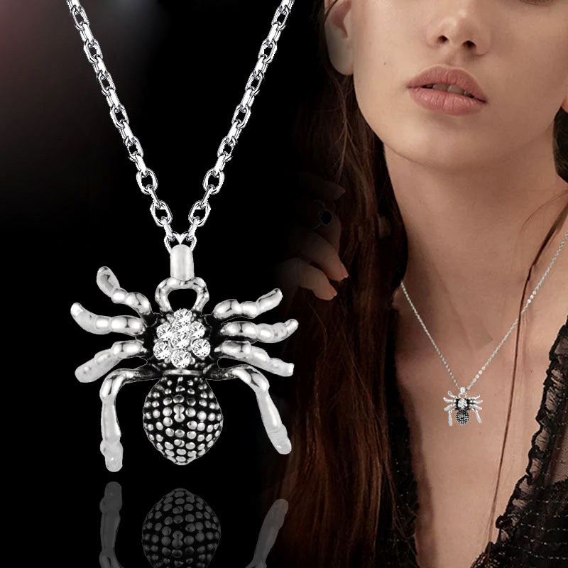 Collier araignée pour femme et homme, bijoux fantaisie