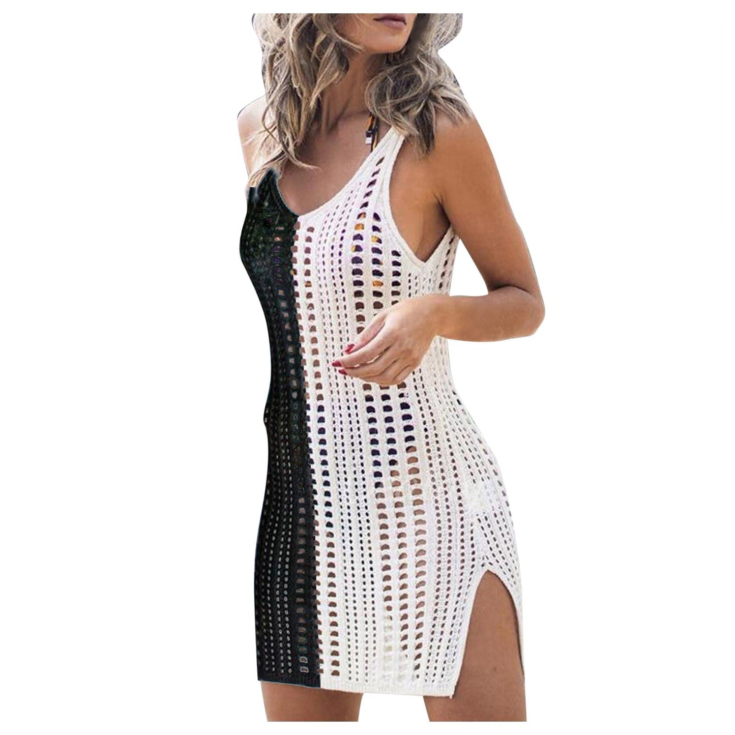 Knitted Hollow cover-up Beach Bikini Outer Beach Dress