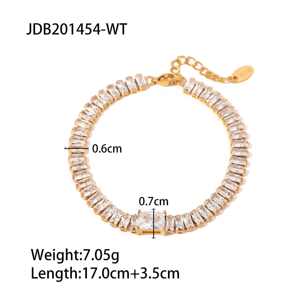 Pulsera versátil de acero y titanio para mujer