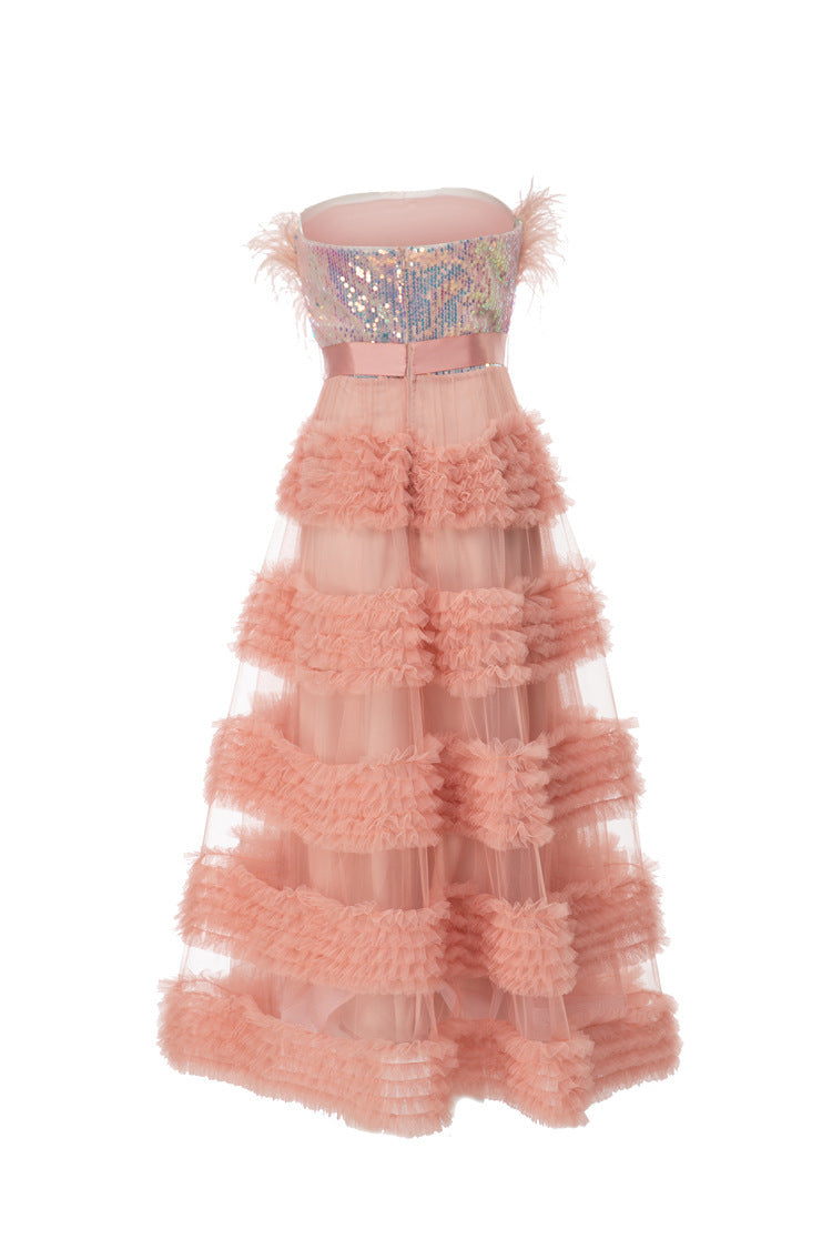 Robe bustier moulante à la mode française pour femme