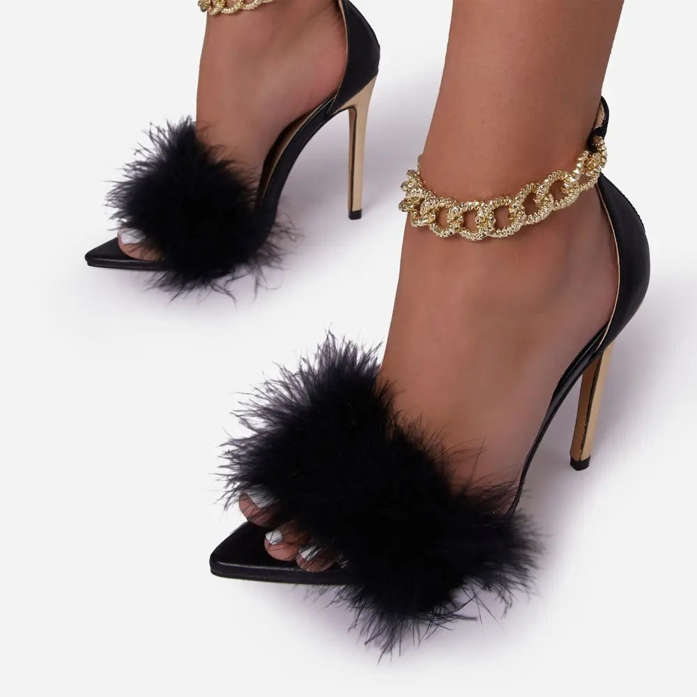 Zapatos de mujer de lana de color liso con cremallera de una sola línea