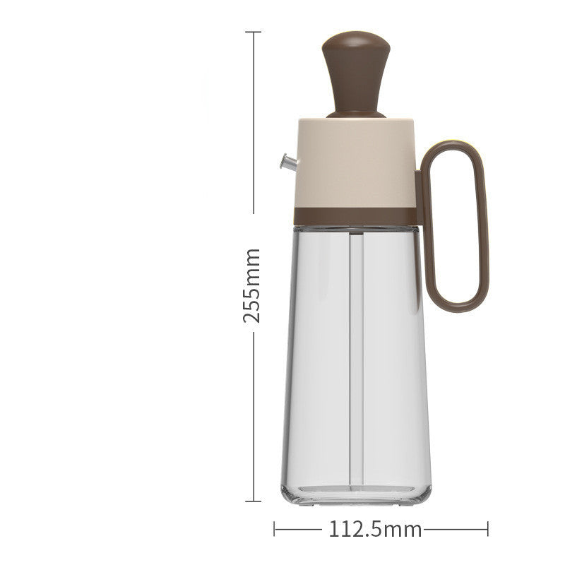 Dispensador de aceite 2 en 1 con cepillo de silicona, botella de vidrio en aerosol para aceite de barbacoa, botella de silicona para cocinar a la parrilla, condimentos, utensilios de cocina