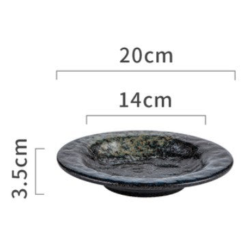 Assiette en céramique rétro pour la cuisson des sushis, épine, usage domestique