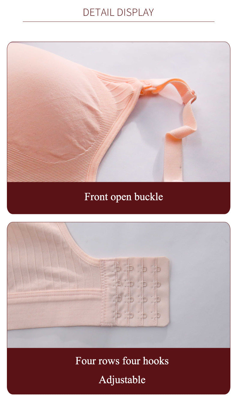 Soutien-gorge d'allaitement croisé grande taille avec bouton sur le devant