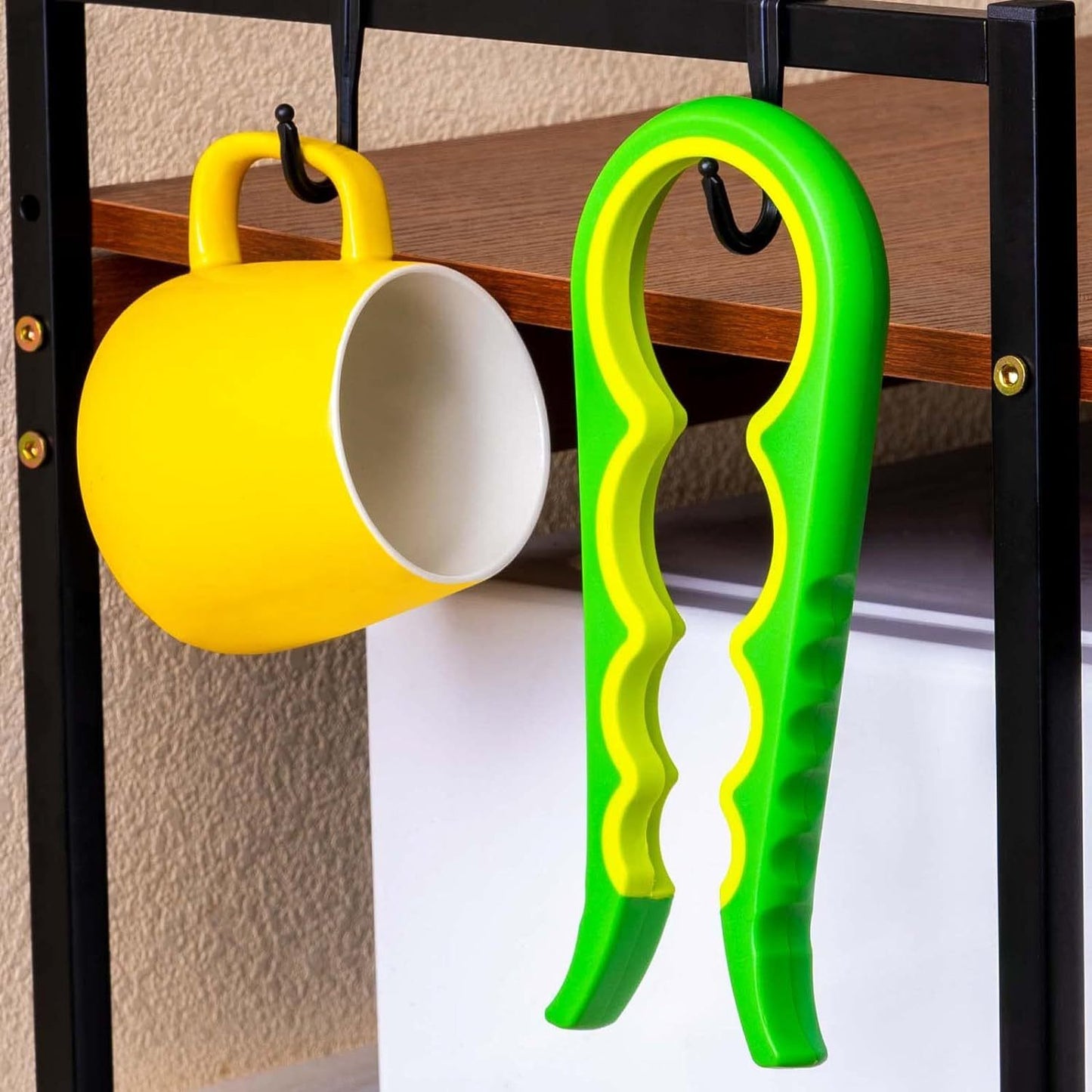 Abrelatas 4 en 1, abridor de frascos multifuncional, abridor de botellas, abridor de botellas de frascos antideslizante, color aleatorio