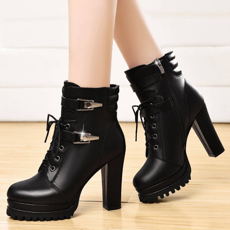 Zapatos de mujer de tacón alto estilo británico