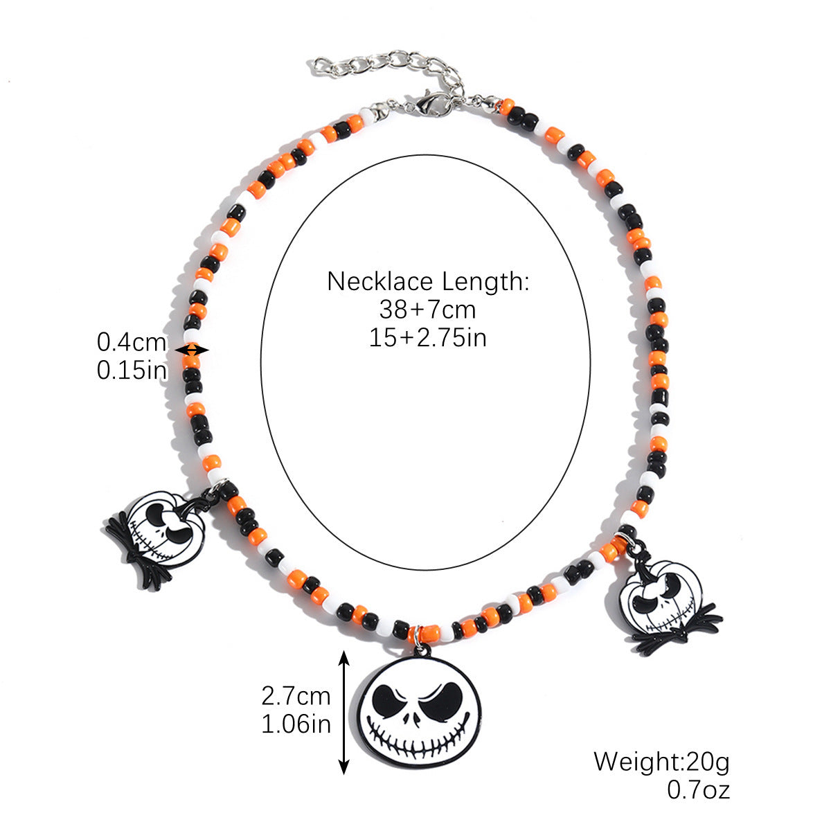 Collier d'Halloween, pendentif chauve-souris, fantôme, crâne, citrouille, araignée, accessoires