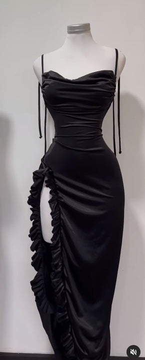 Robe d'été sexy dos nu à bretelles spaghetti Y2K de haute qualité pour fille