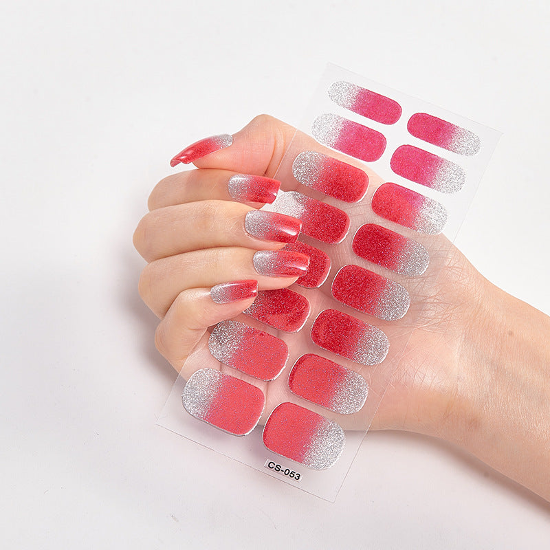 Etiqueta engomada del clavo del color rasgable de la manicura del polvo de la cebolla del gradiente