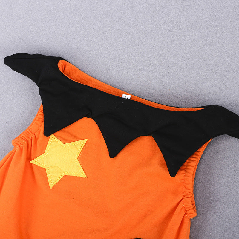 Ropa de actuación de Halloween para niños, mono de bebé, sombrero de calabaza