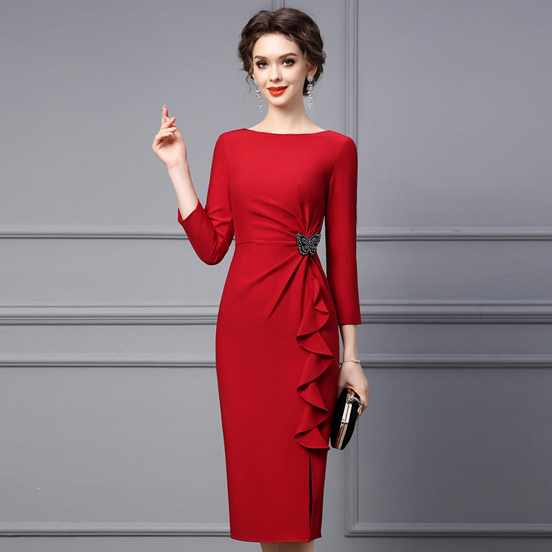 Fashion Ruffled Bow Waist Skirt