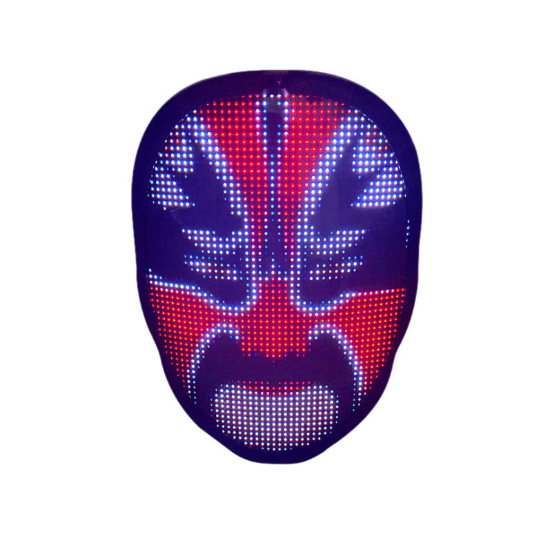 Masques d'Halloween lumineux à LED en couleur, masque changeant de visage, accessoires de bar pour fête