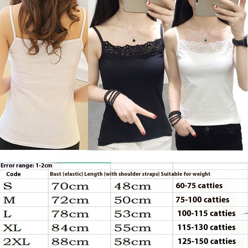 Camisola de encaje con chaleco interior