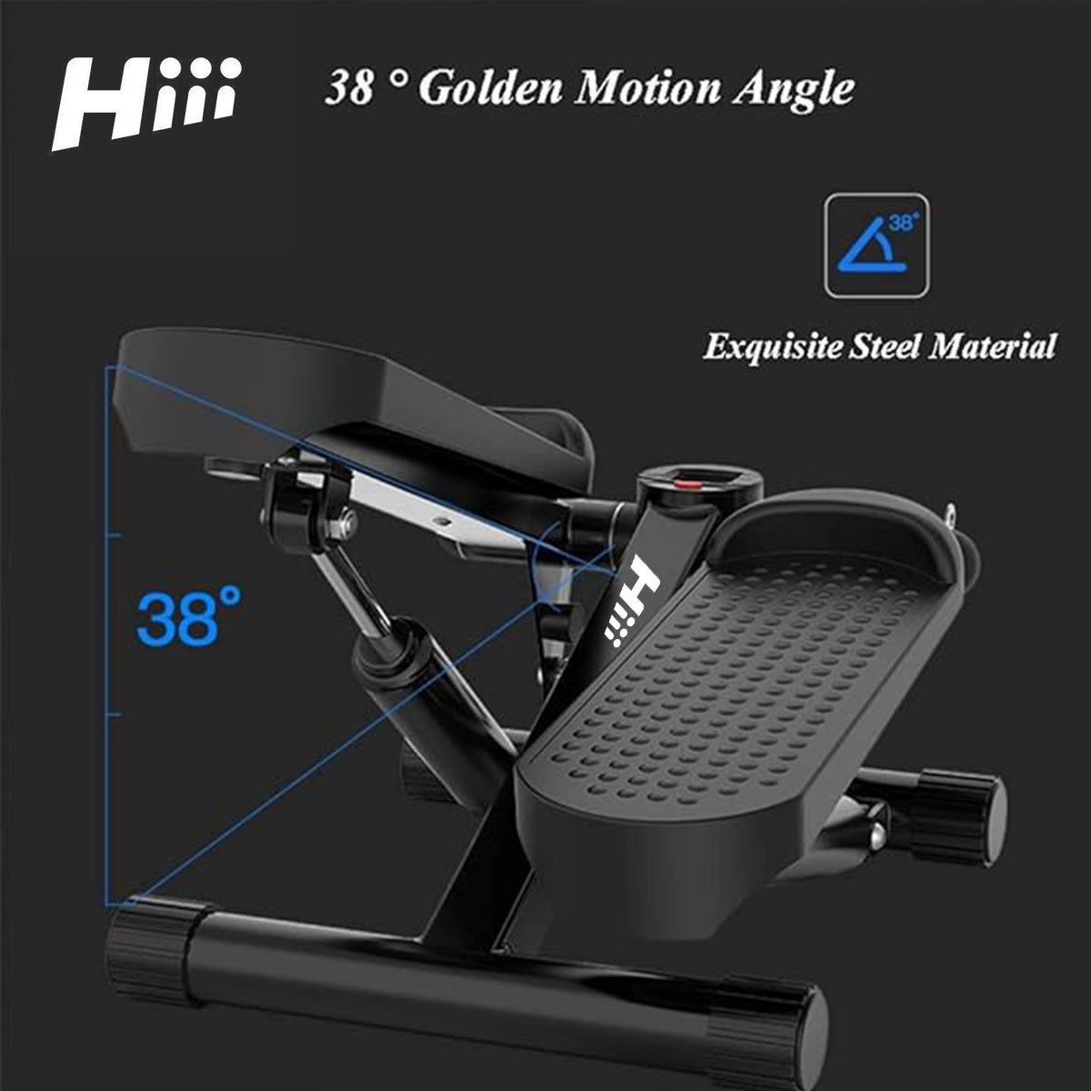 1pc,hiii,Escaleras para hacer ejercicio en casa,Mini escalera paso a paso con capacidad de 330 libras,Máquina paso a paso para ejercicio,Mini paso a paso con bandas de resistencia