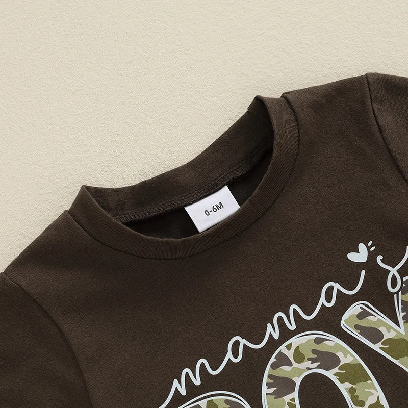 Nouveau costume à manches courtes avec imprimé camouflage