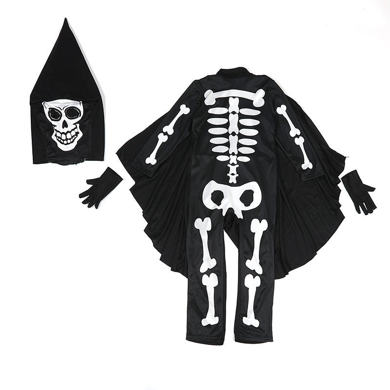 Déguisement d'Halloween pour enfants, tête de mort