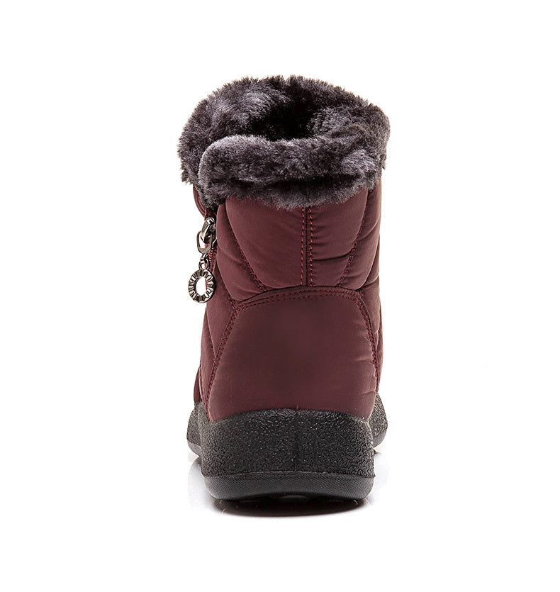 Botas de nieve impermeables, cálidas y afelpadas, para invierno, botines casuales y ligeros