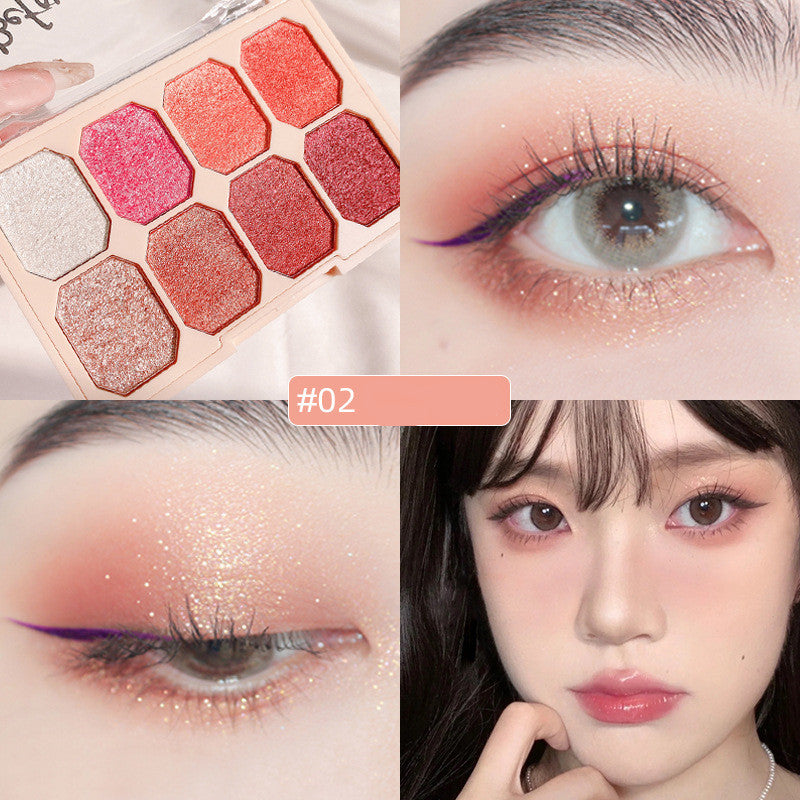 Placa de reparación de sombra de ojos Color tierra, maquillaje de Color té con leche perla