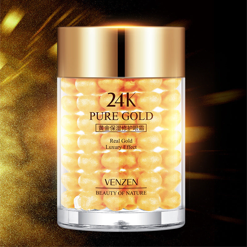 Crème contour des yeux hydratante à l'or 24 carats Nourrissante Hydratante Améliore la sécheresse