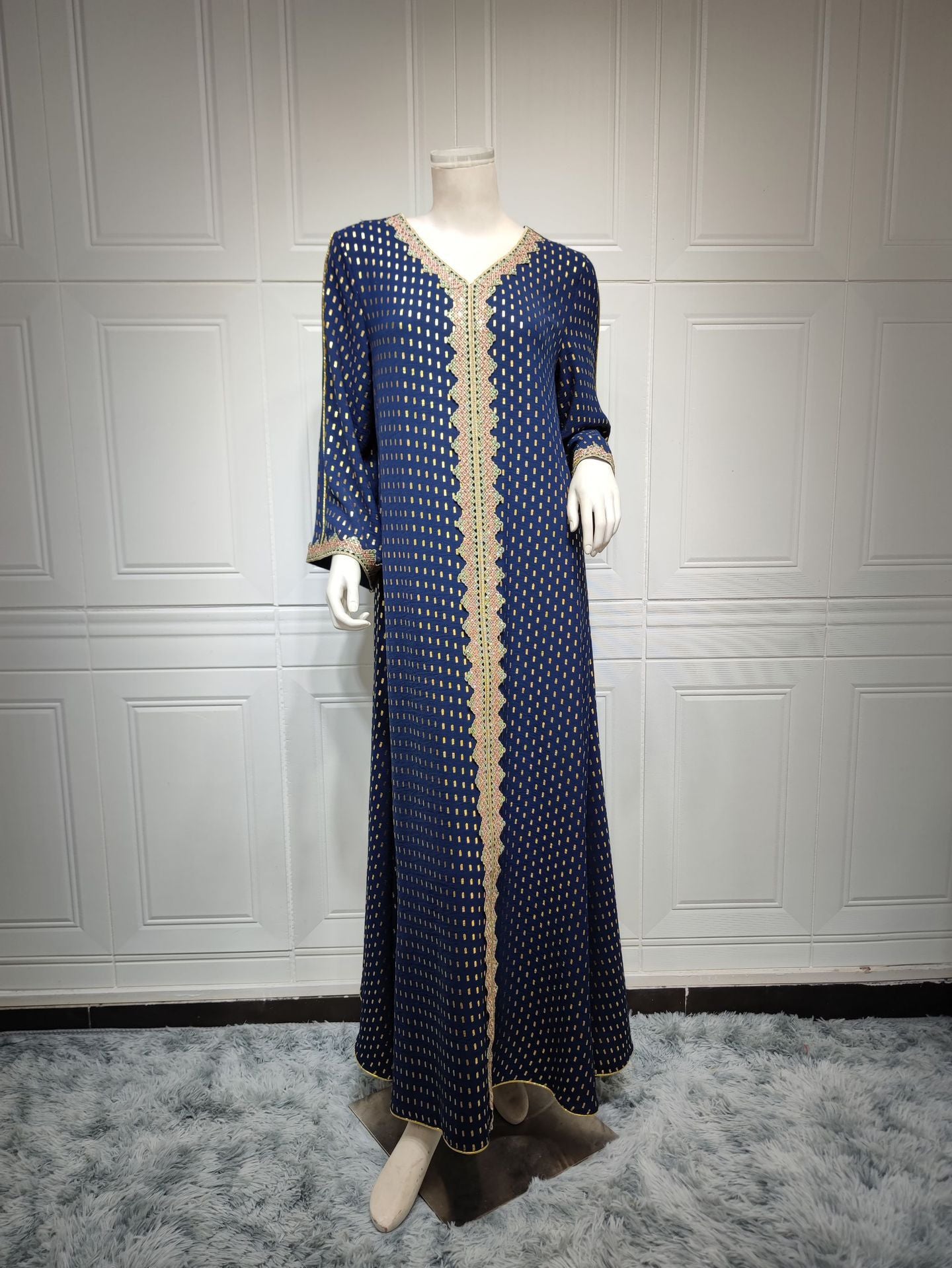 Vestido musulmán de Dubái para el verano con efecto bronceado