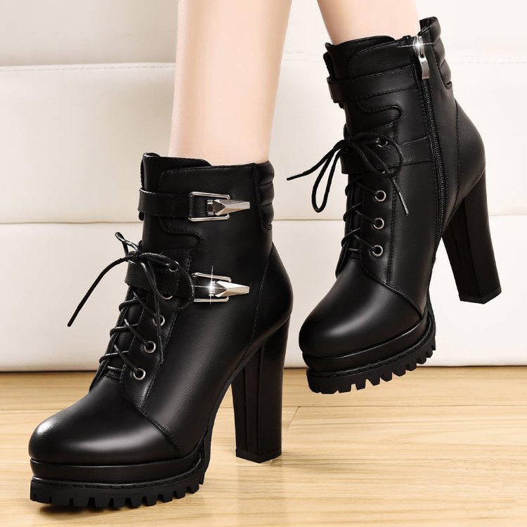 Zapatos de mujer de tacón alto estilo británico