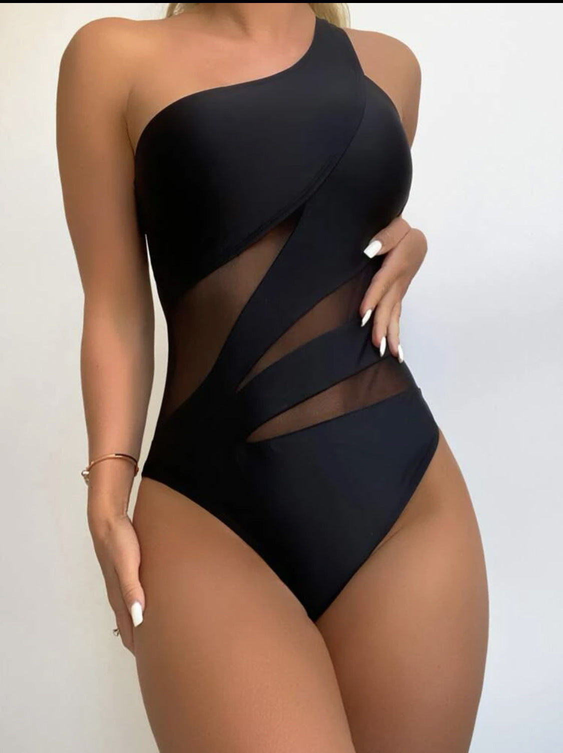 Traje de baño de mujer sexy de color sólido traje de baño de una pieza bikini