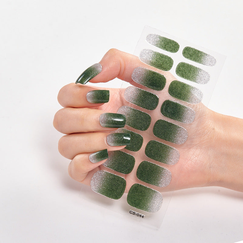 Etiqueta engomada del clavo del color rasgable de la manicura del polvo de la cebolla del gradiente