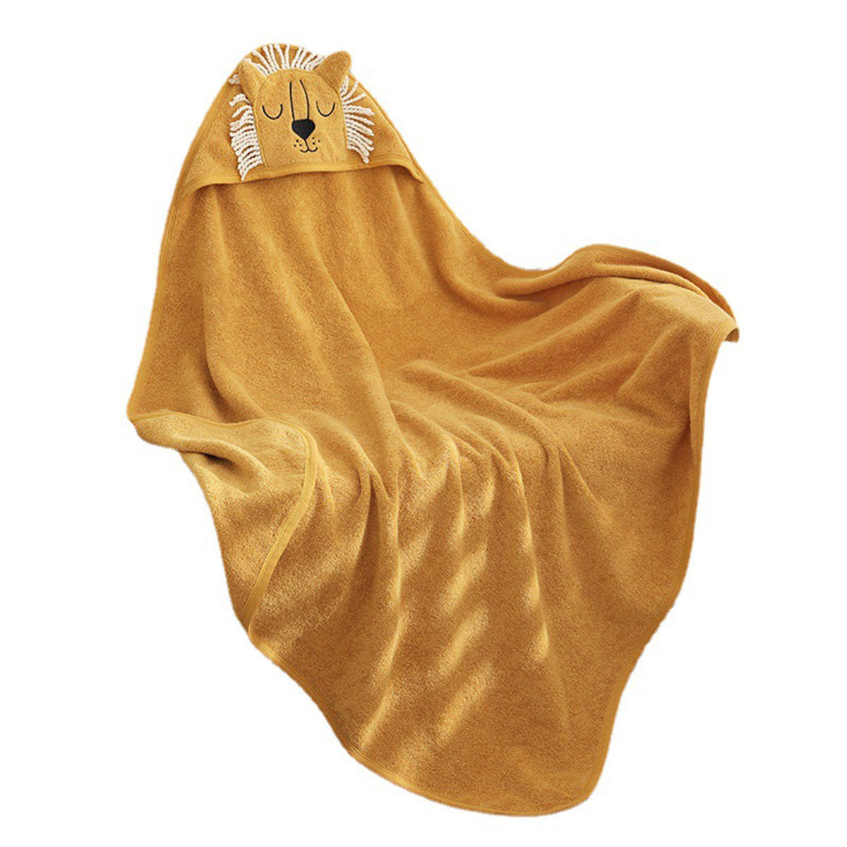 Serviette de bain absorbante en coton à capuche pour enfants, motif dessin animé mignon