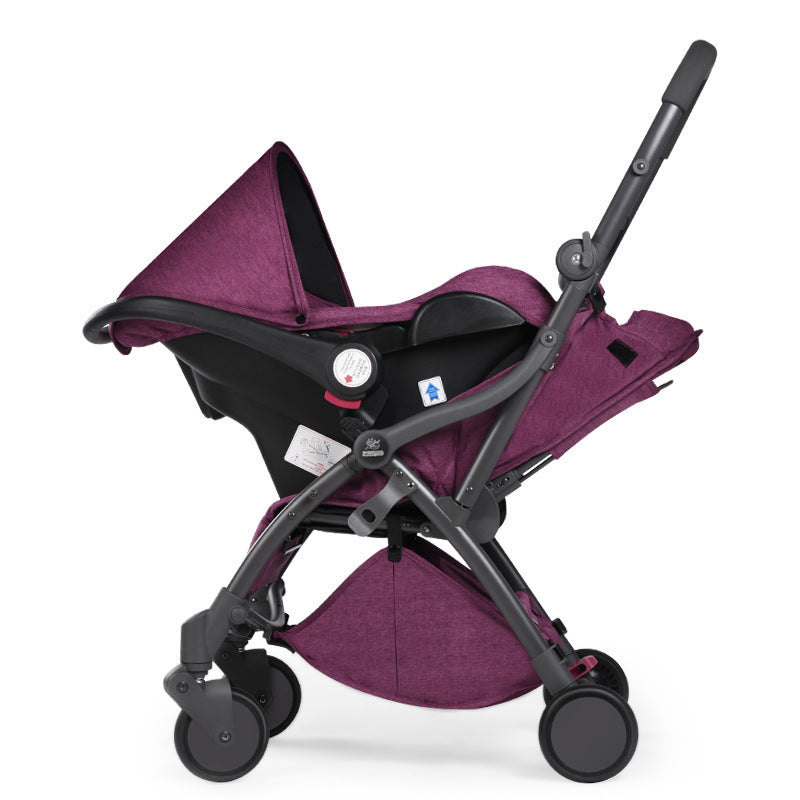 Cesta para cochecito de bebé plegable automática, combinación de modelos tres en uno