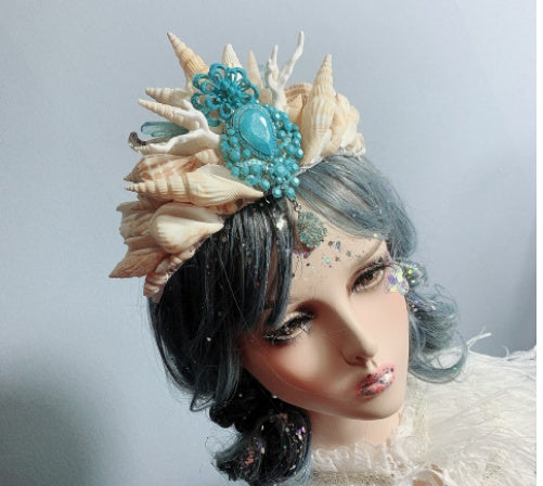 Coiffe de princesse sirène rétro Ocean Wind