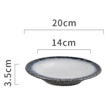 Assiette en céramique rétro pour la cuisson des sushis, épine, usage domestique