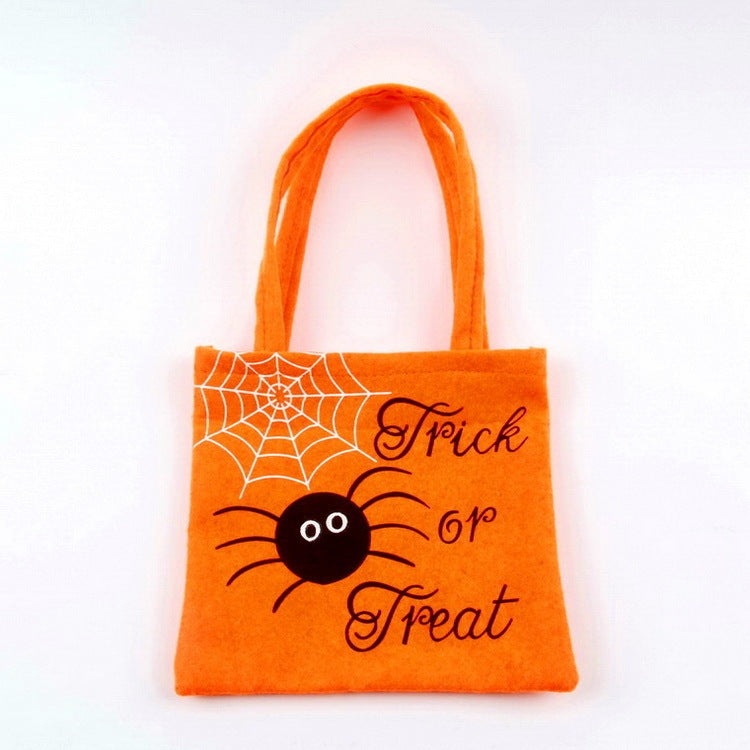 Sac à bandoulière imprimé citrouille araignée d'Halloween, sacs-cadeaux pour bonbons pour enfants, petits sacs à main pour femmes