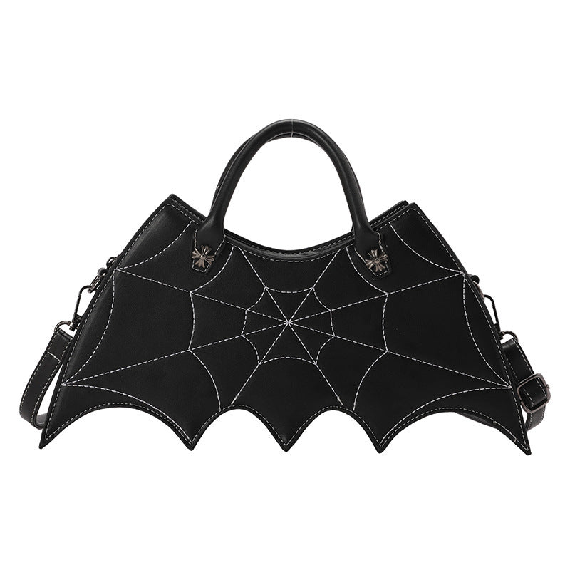 Sacs à bandoulière en forme de toile d'araignée pour Halloween, sacs à main en PU de style Batgirl Tide, sac messager à la mode