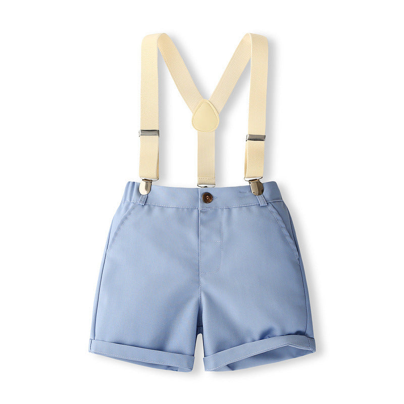 Costume pour enfant style gentleman à manches courtes et dos nu
