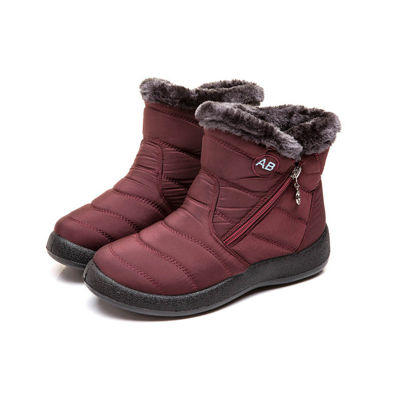 Botas de nieve impermeables, cálidas y afelpadas, para invierno, botines casuales y ligeros