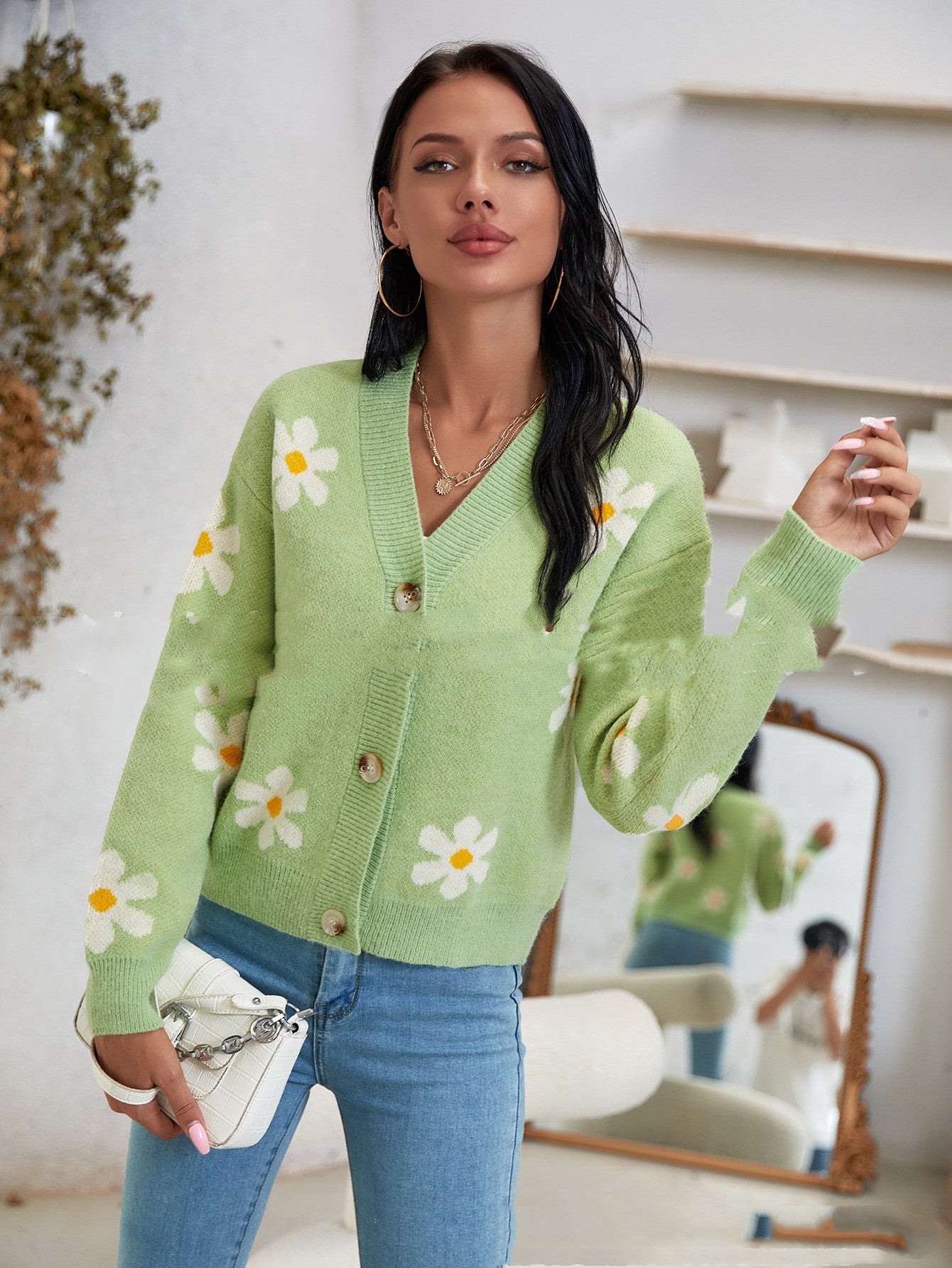 Cardigan vert Little Daisy Top Cardigan