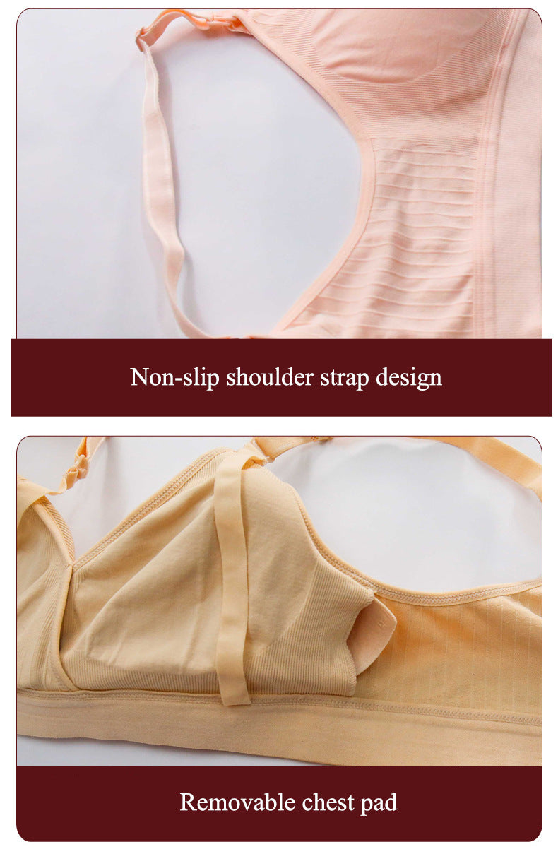 Soutien-gorge d'allaitement croisé grande taille avec bouton sur le devant