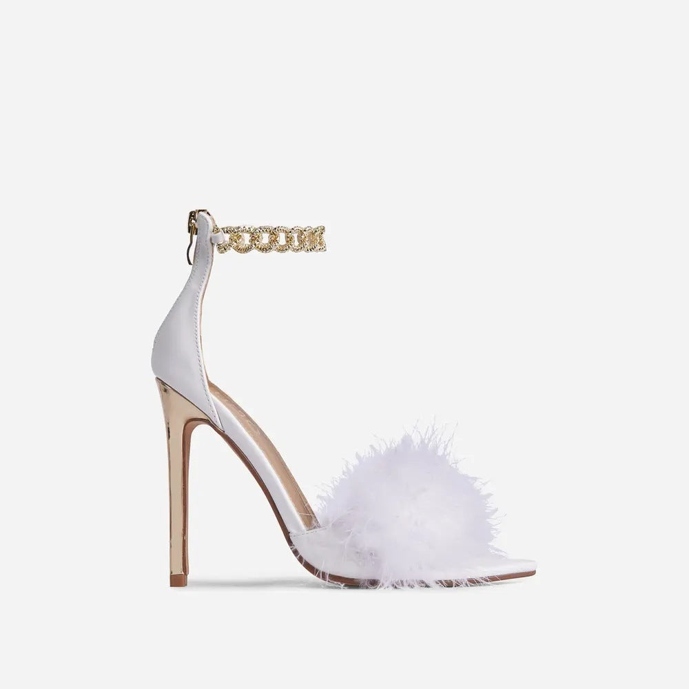 Zapatos de mujer de lana de color liso con cremallera de una sola línea