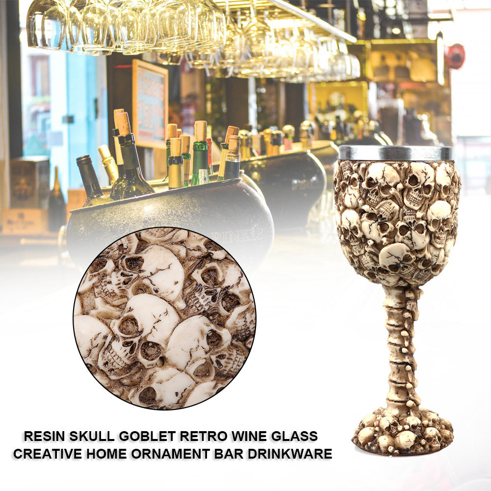 Copa de vino con forma de calavera, copa de resina con forma de calavera, vajilla personalizada, adornos