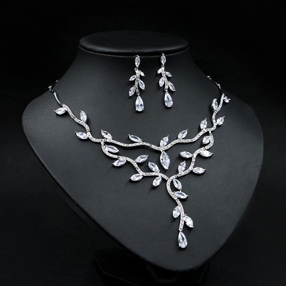 Conjunto de joyas de novia con circón