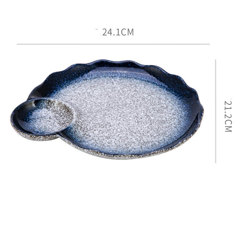 Ceramic Simple Cutlery Household Dish French Fries Shrimp Plate Japanese Sashimi Sushi Plate