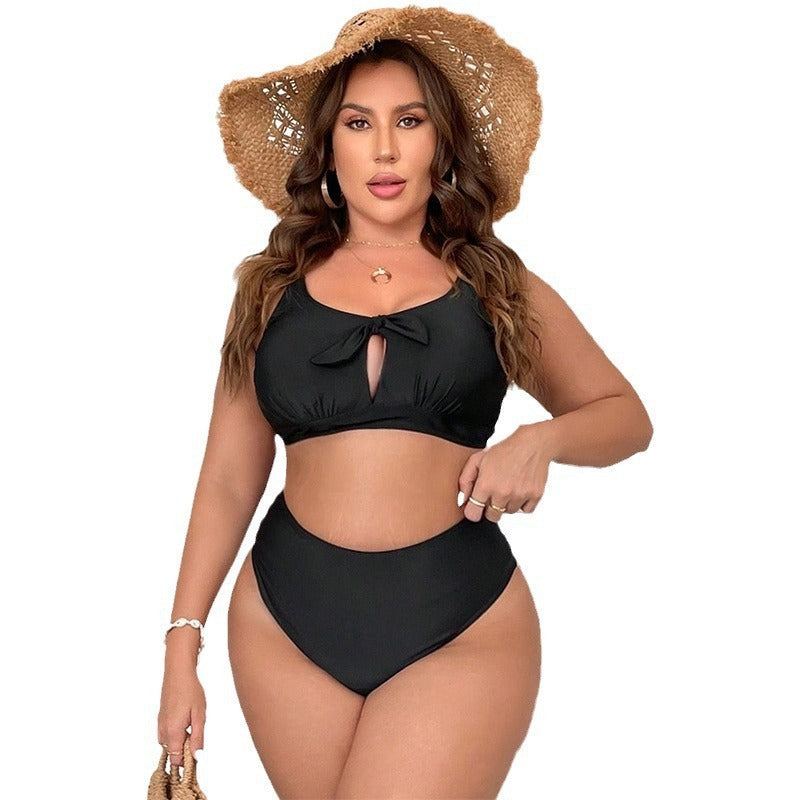 Traje de baño de bikini de triángulo hueco para mujer