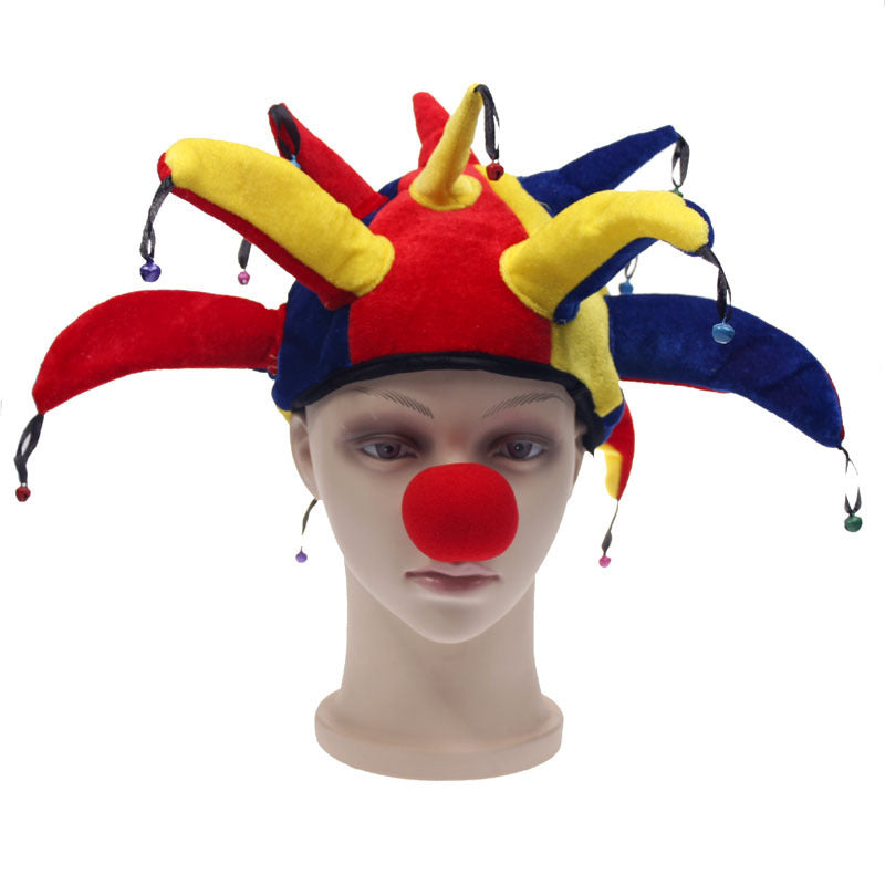 Accessoires de performance pour déguisement d'Halloween, couvre-chef de clown