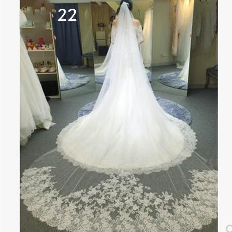 Novia Wedding Master Velo de novia Largo Cola larga