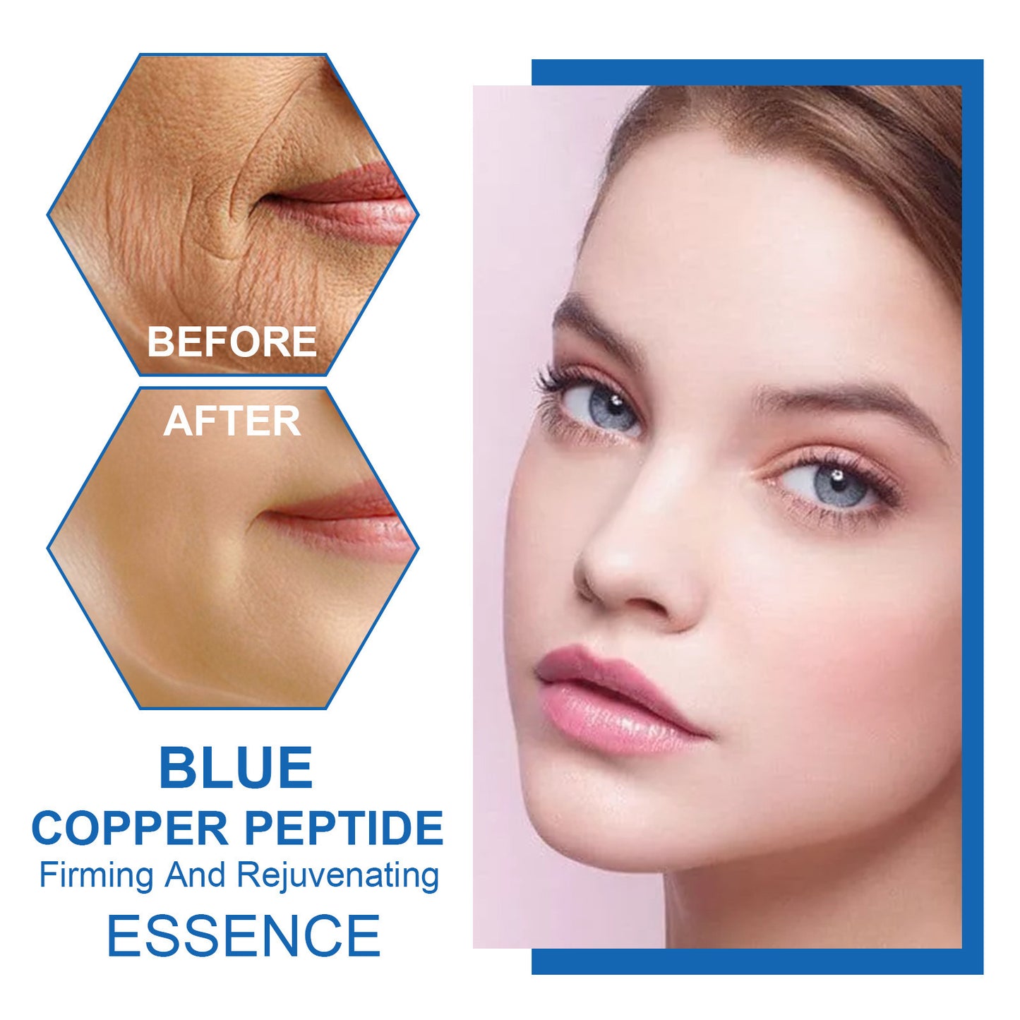 Sérum visage liftant au peptide de cuivre bleu, nourrissant, hydratant et raffermissant - Hoygi