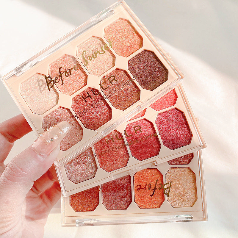 Placa de reparación de sombra de ojos Color tierra, maquillaje de Color té con leche perla