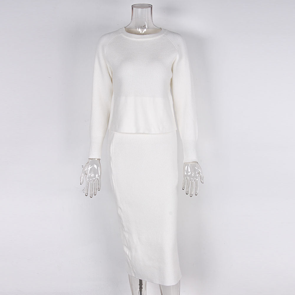 Robe longue fendue à l'ourlet, tenue tendance, jupe