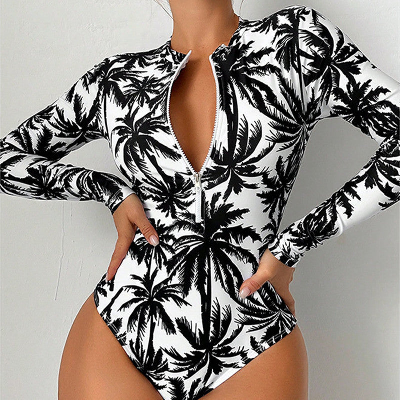 Traje de baño de una pieza para mujer, bikini ajustado de secado rápido