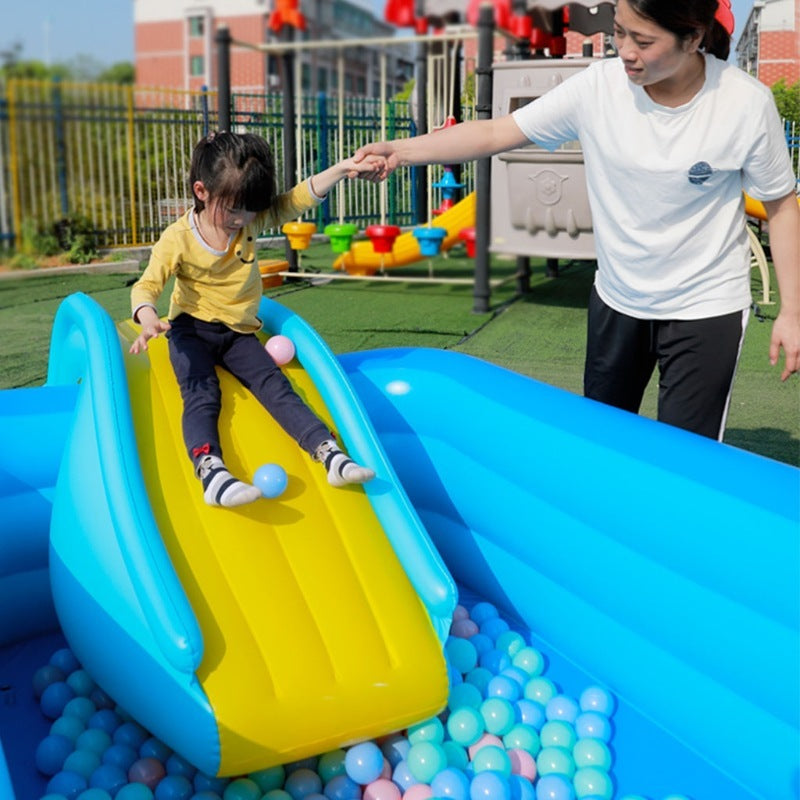Piscina de bolas al aire libre, tobogán inflable para niños para el hogar