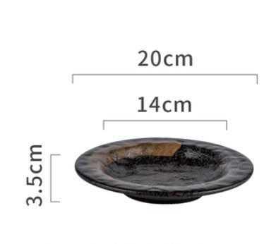 Assiette en céramique rétro pour la cuisson des sushis, épine, usage domestique